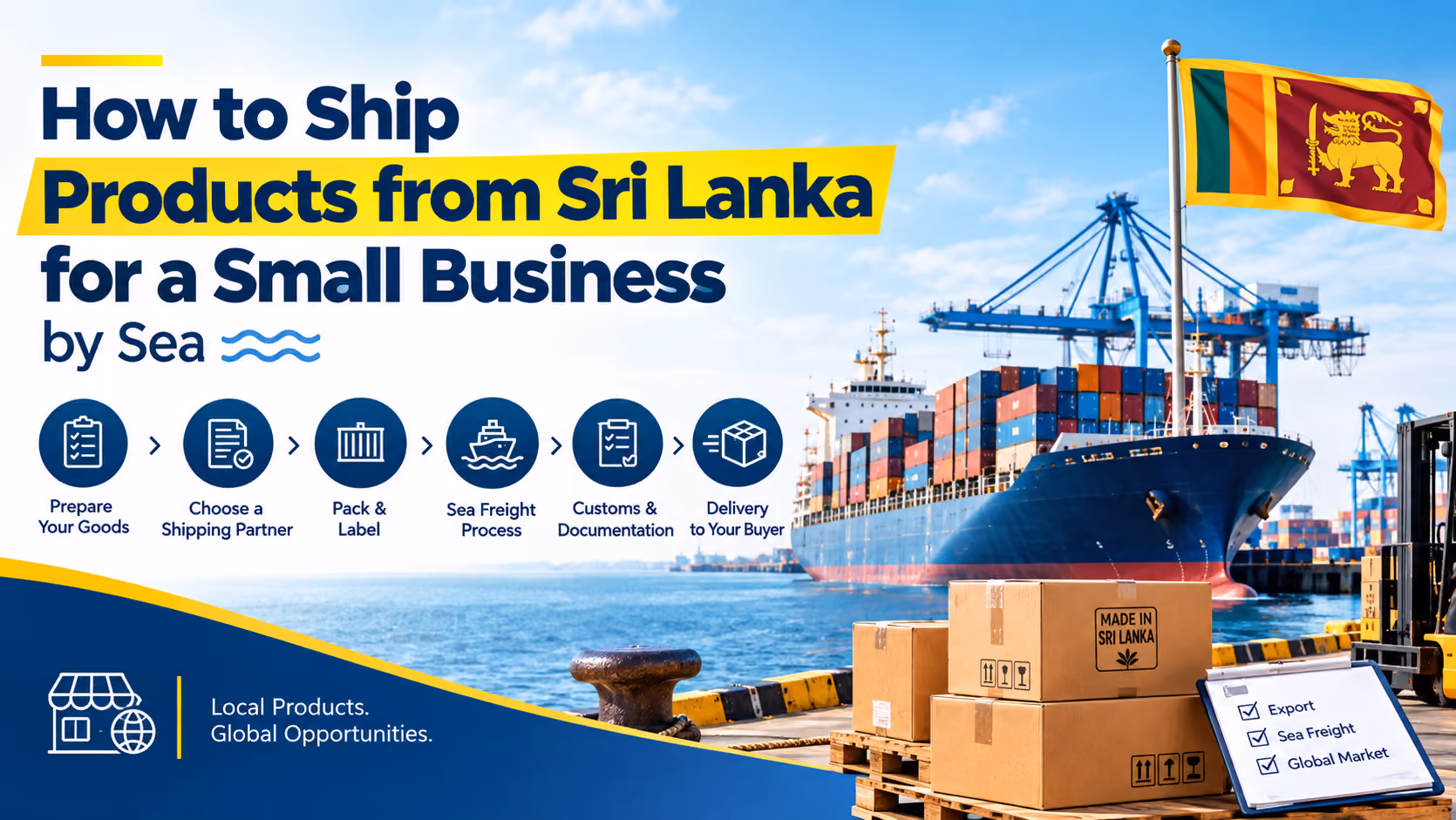 How to Ship Products from Sri Lanka for a Small Business by Sea