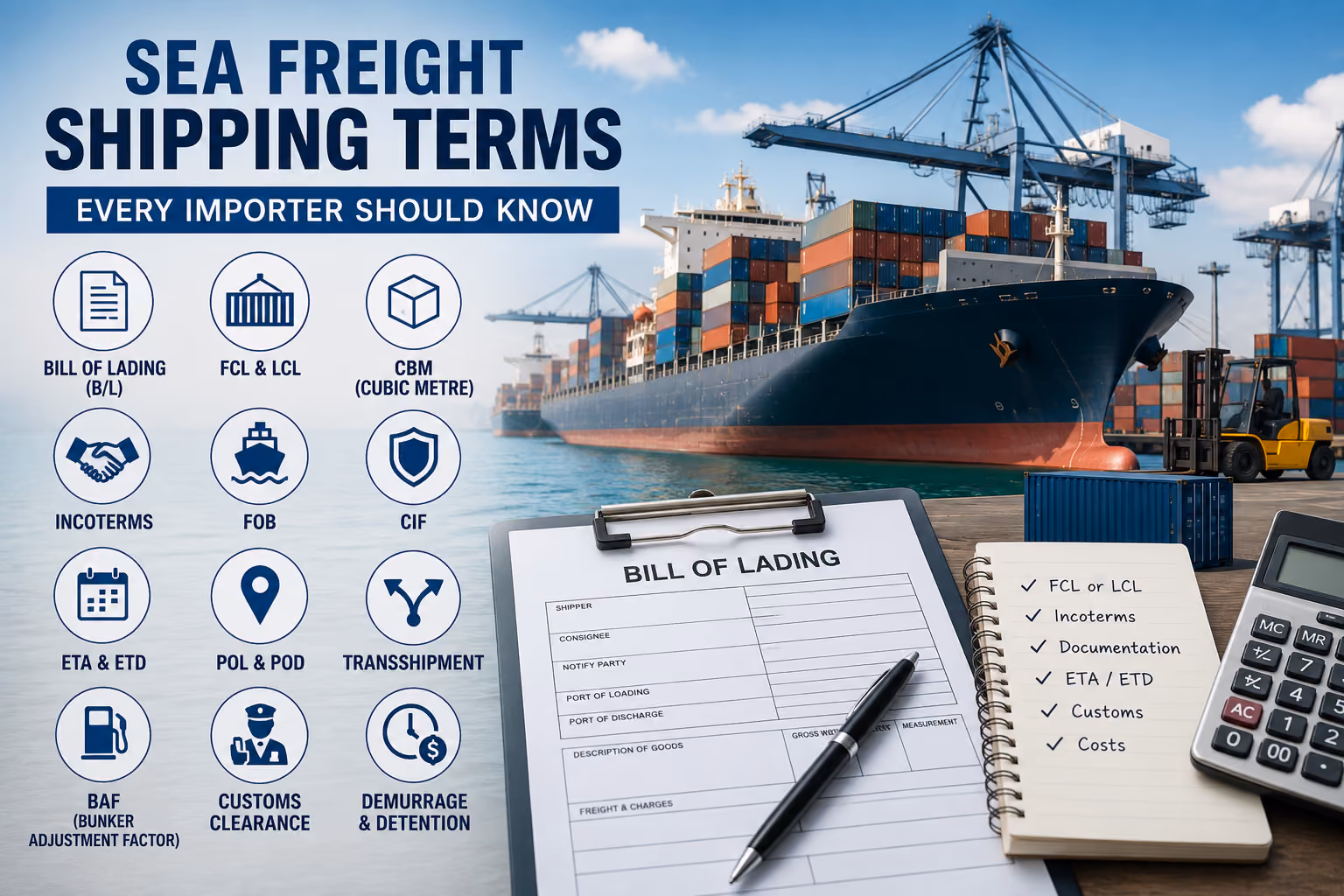 Sea Freight Common Shipping Terms